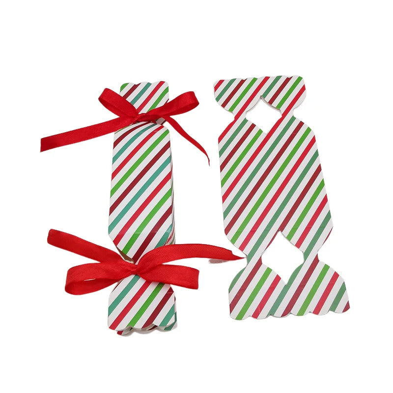 10/20Pcs Love Heart Candy Shaped Gift Box Chocolate Valentine's Day Favor Gift Packaging Box With Ribbon Wedding Party Supplies