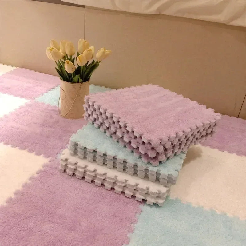 1-20 Pcs Padded Carpet for Baby Carpet Eva Foam Puzzle Carpet Soft Plush Children's Mat in Children's Room Keep Warm Playmat