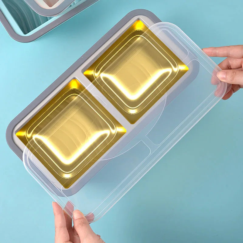 2/3/4 Cavity Silicone Ice Cream Mold with Lid Giant Large Freezer Tray BPA Free Food Storage Container Popsicle Maker Tool DIY
