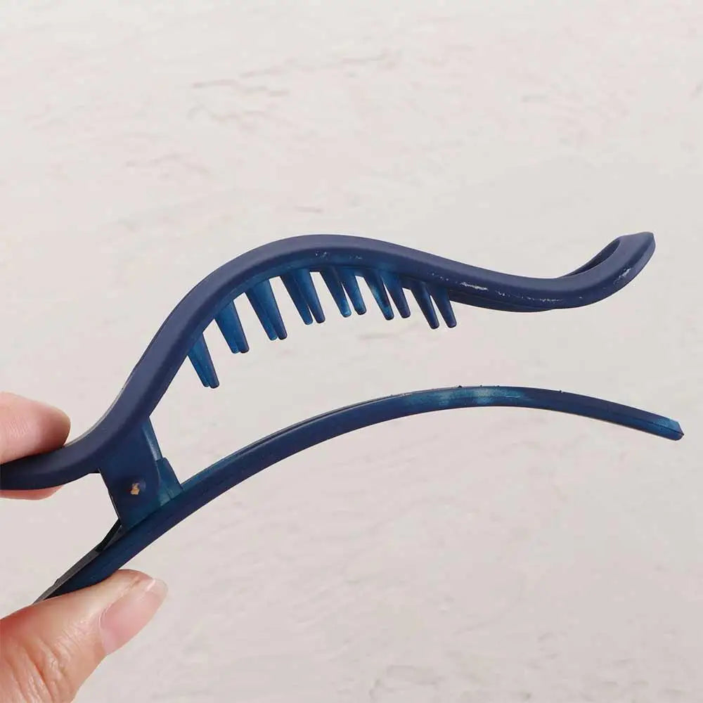Large Matte Candy Color Hair Claw – Simple Plastic Duckbill Clip for Women and Girls