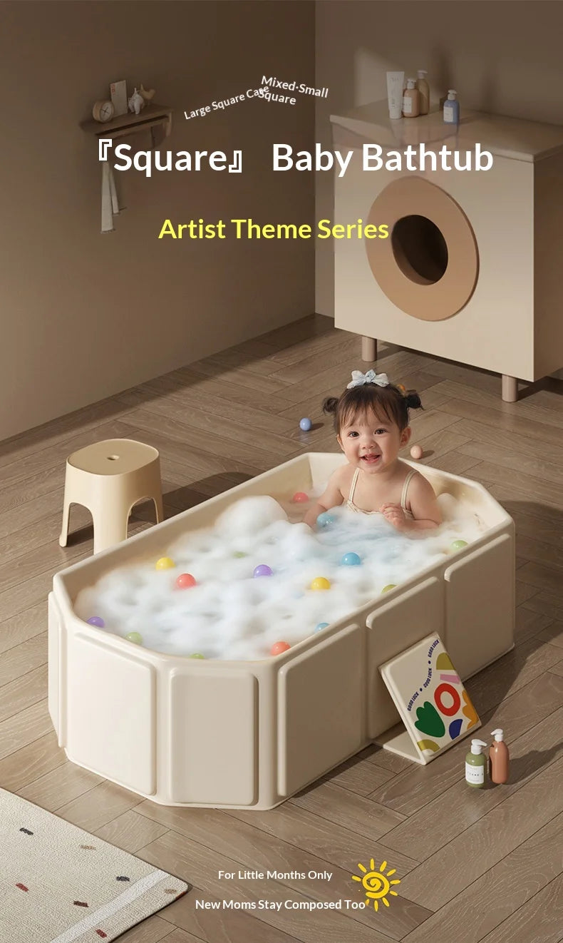Large Baby Bathtub 0-5 Year Old Children Foldable Tub Babies Sit Lie Down All-in-One Newborn Bathing Basin Keep Warm Baby Tubs
