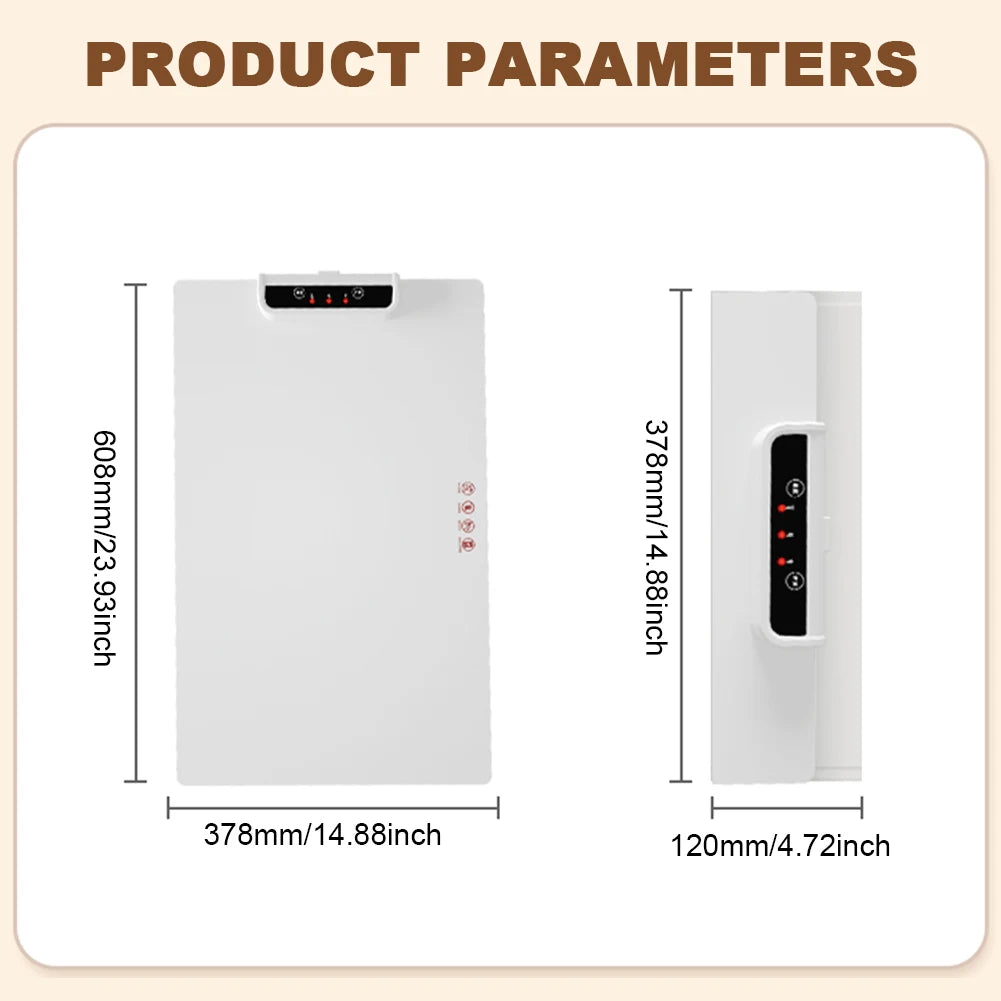Food Electric Warming Tray Foldable Food Warmer Plate Fast Heating with Adjustable Temperature Control Keeps Food Warming