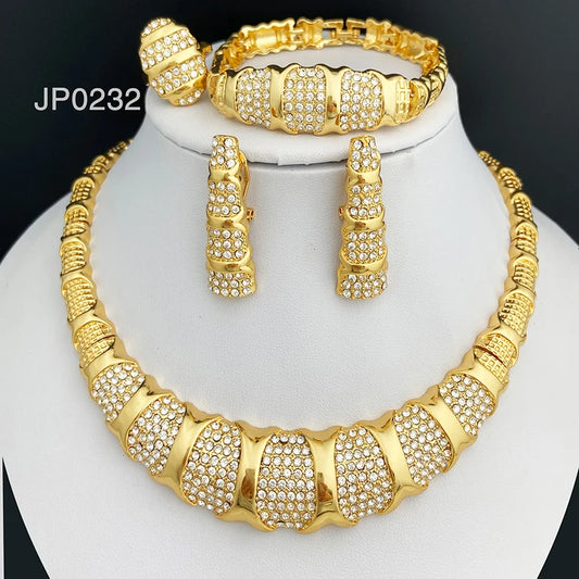 18K Gold Plated Dubai Jewelry Set