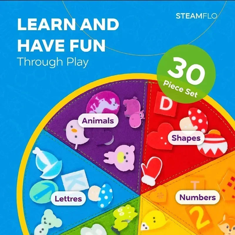 Baby Sensory Busy Board Montessori Toys,  Animal Shapes Cognition Fine Motor Training Educational Game, Portable Autism Toys