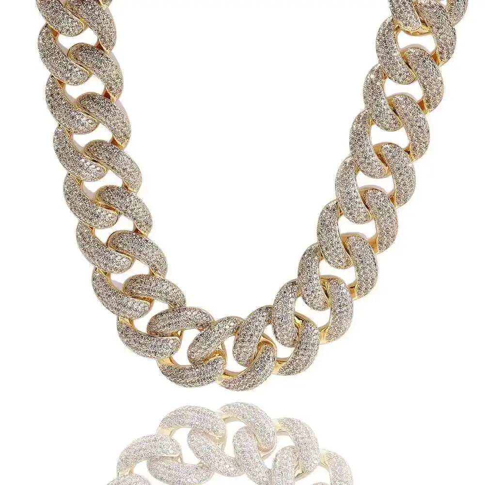 Wholesale Price Miami Men Necklace Hip Hop Jewelry Iced Out Cuban Link Chain
