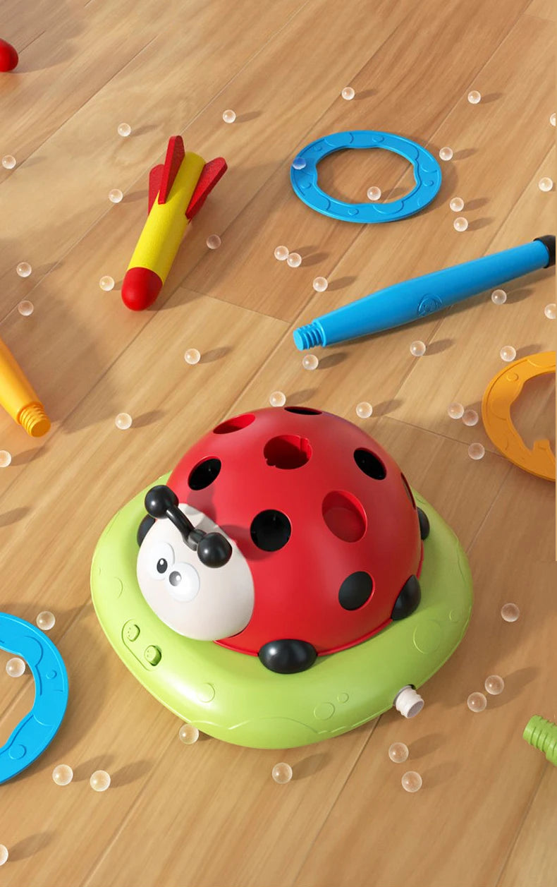 Ladybug Sport Entertainment Game Toy Multifunction Rope Skipping Machine Ferrule Jump Rocket Launcher Outdoor Educational
