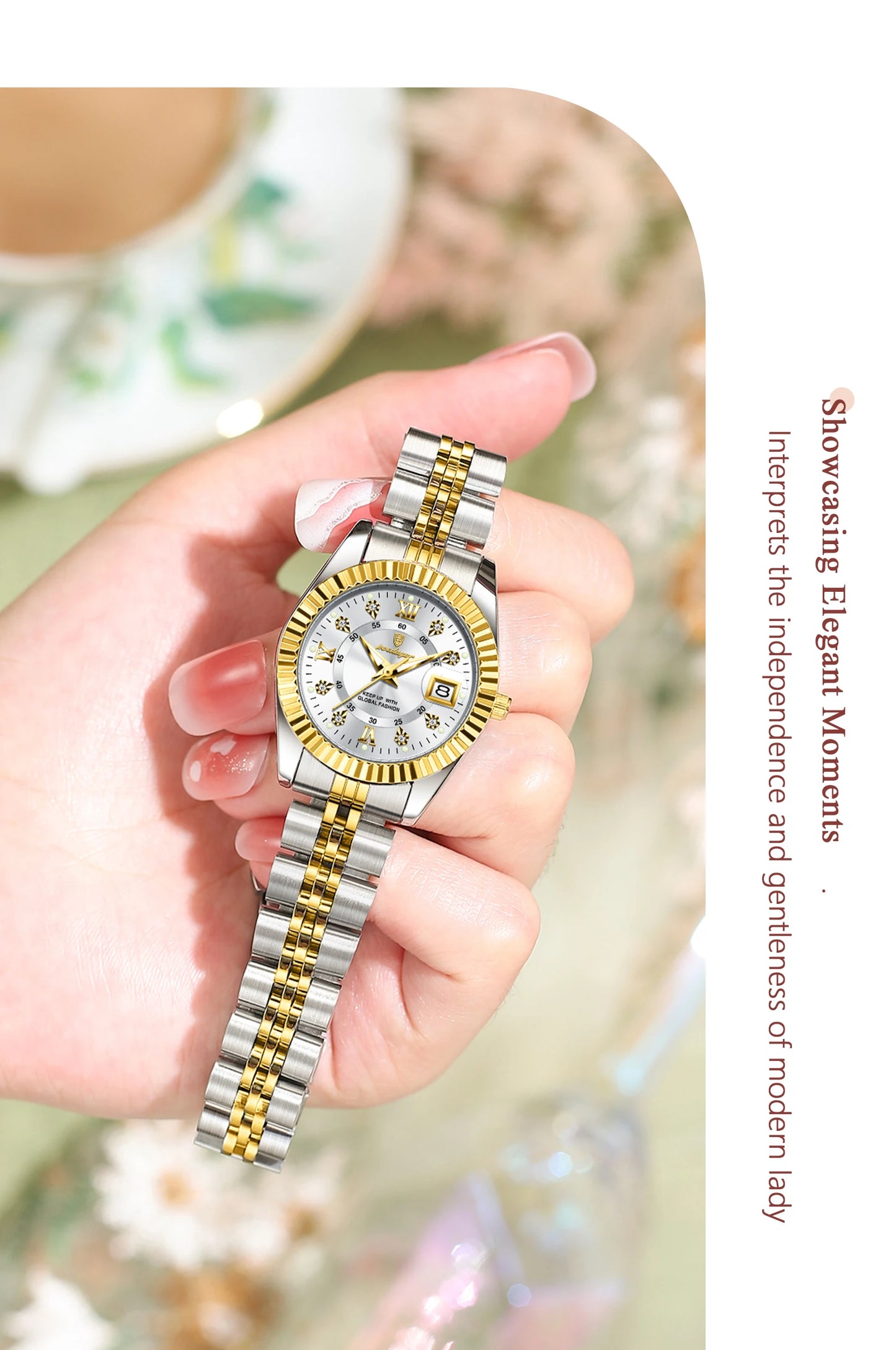 POEDAGAR Luxury Women's Watches Waterproof Luminous Date Ladies Wristwatch Stainless Steel Elegant Quartz Watch For Women Reloj