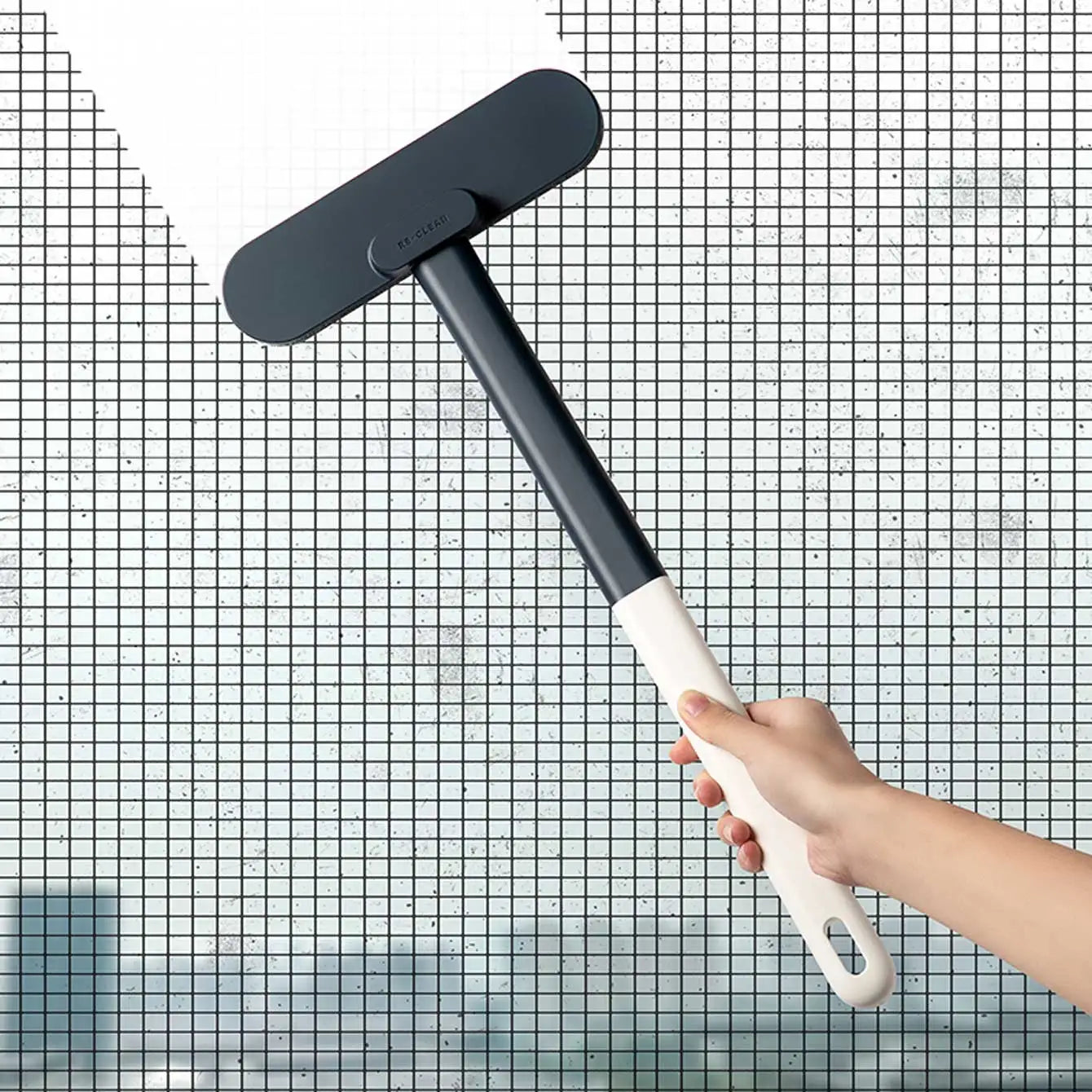 1 multifunctional long handled window brush, wet and dry dual-use cleaning brush