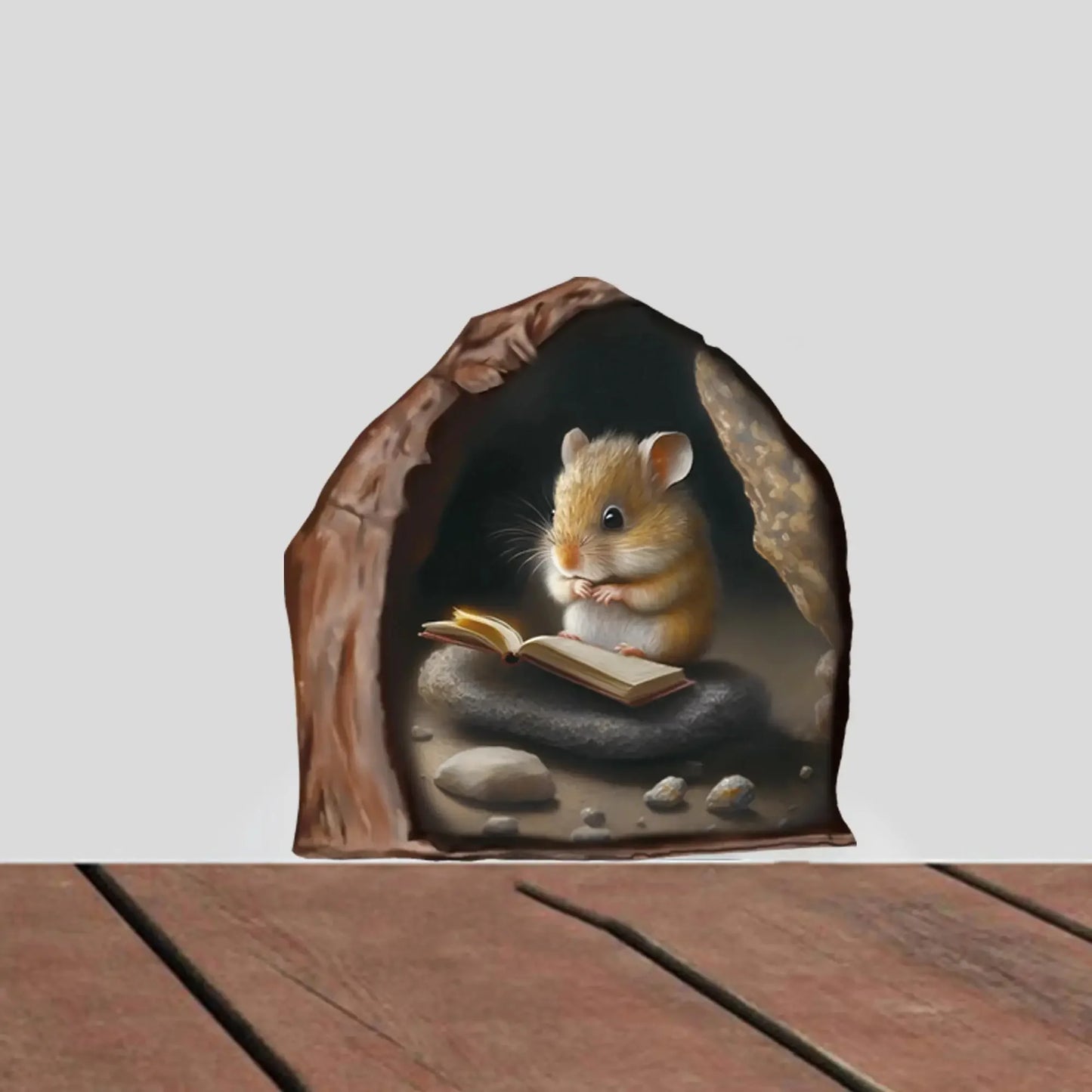6pcs Different 3D Mouse Hole Wall Stickers for Corner Stairs