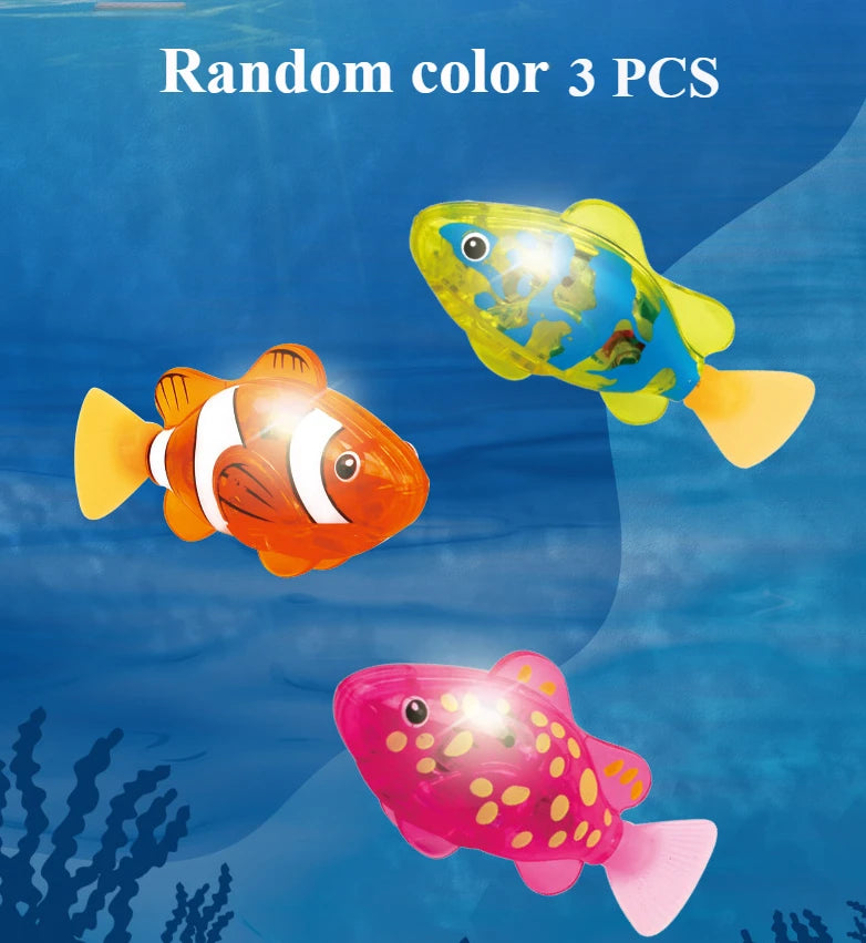 Children’s Electronic Bath Toy – Light-Sensing Swimming Fish Interactive Toy for Kids