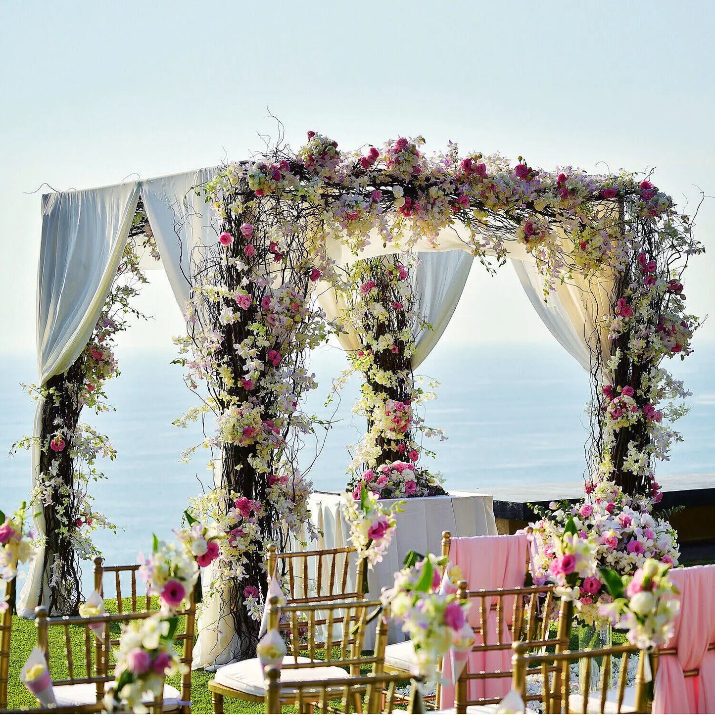 3M x 3M Wedding Backdrop Stand Canopy Frame Adjustable Awning Stand Kit