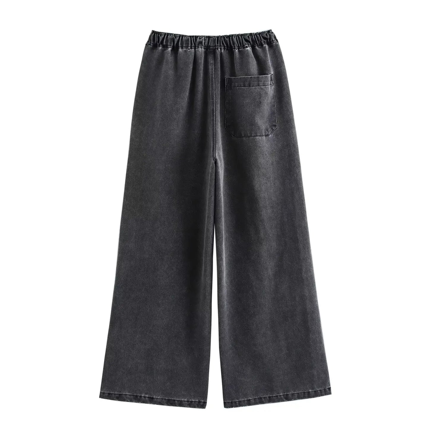 Turn-down Collar Two Piece Jean Set