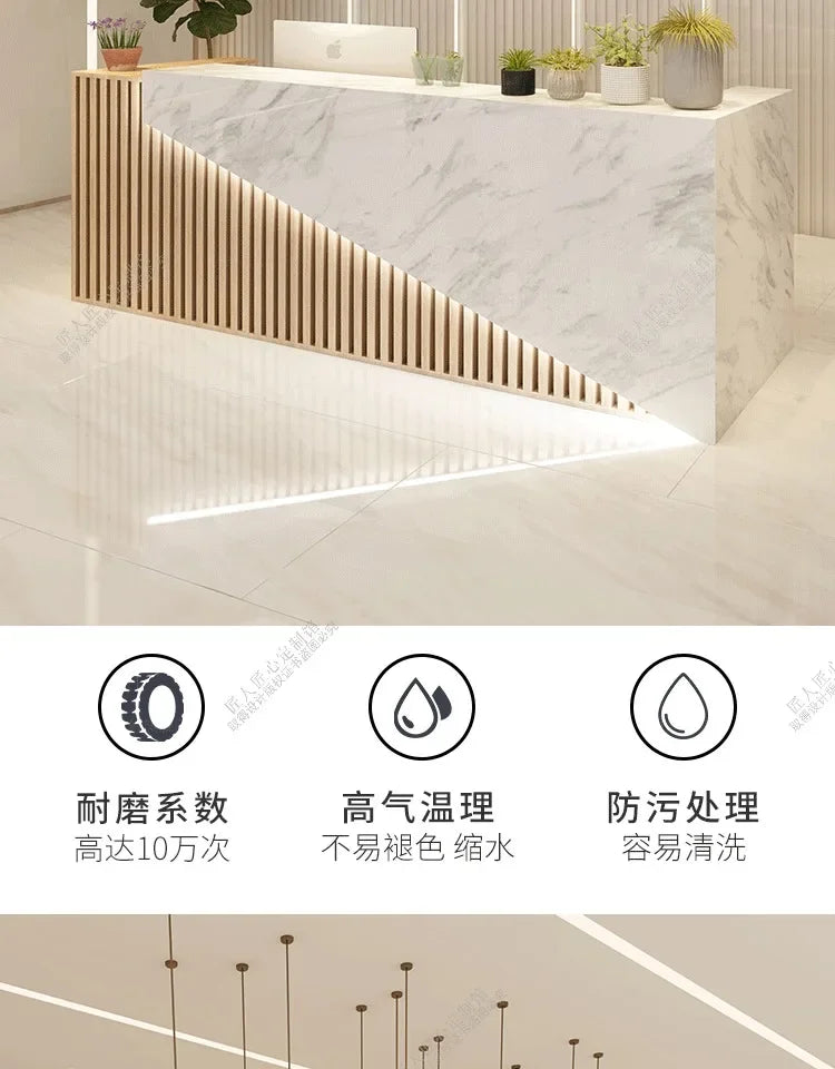 Spa Reception Furniture Minimalist Beauty Salon Storage Aesthetic Supermarket Counter Table Luxury Office Lectern Simple Cafe