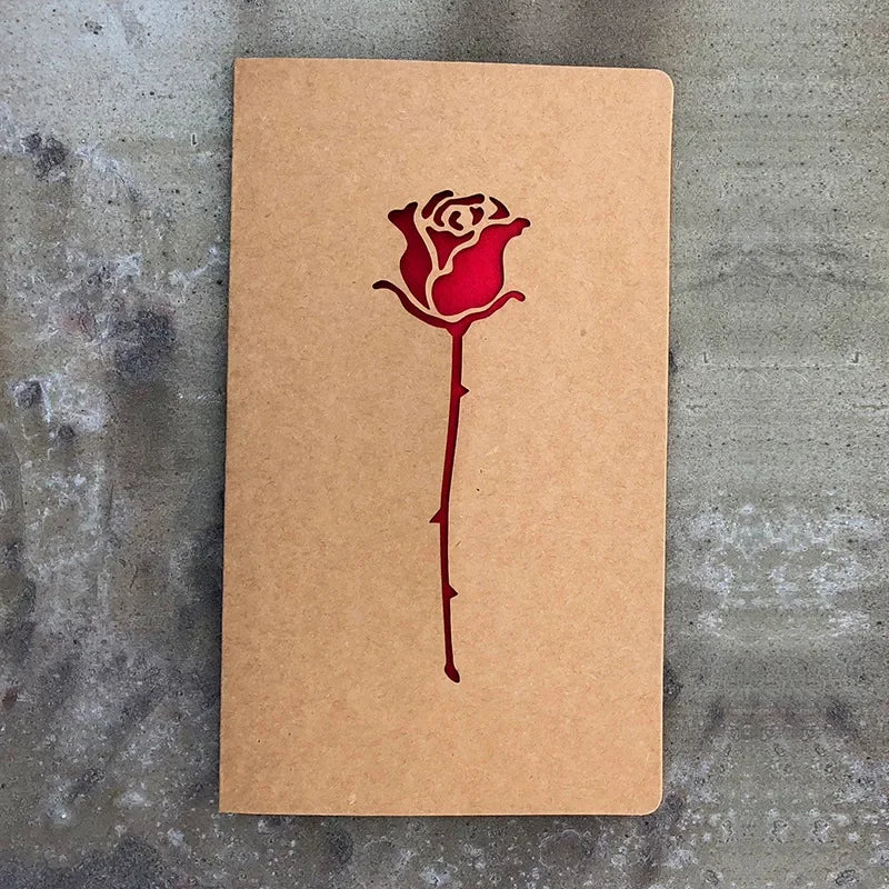 1pcs of Hollow Valentine's Day Mother's Day Greeting Card / Kraft Paper Card Holiday Cards Birthday Cards Blessing Gift Card