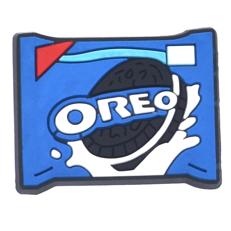 1PCS Cartoon Snack Shoe Charm – PVC Food & Drink Button for Slippers, Bags, and DIY Decor
