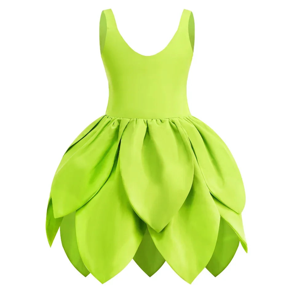 Tinkerbell Dress Girls Halloween Costumes Kids Girl Green Fairy Princess Fancy Tinker Bell Dress Birthday Party