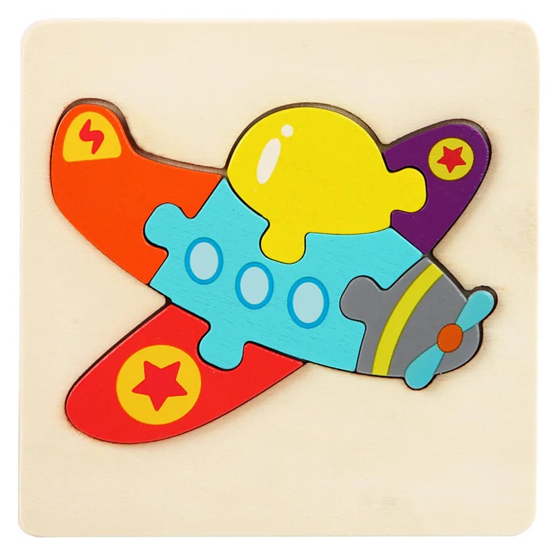 Kids Colorful Cartoon Animals 3D Puzzles Games