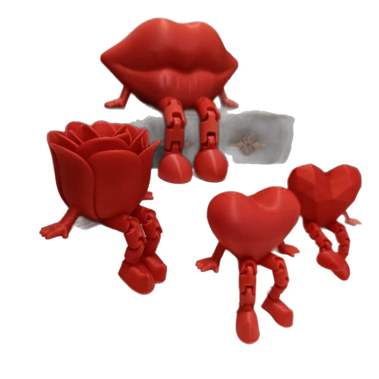 3D Printed Heart Ornament Desk Accessiories Wedding Party Decorations Romantic style Movable decoration Statue Holiday Gifts