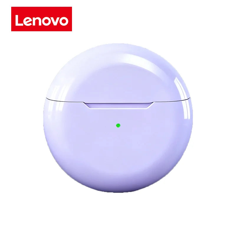 Lenovo Semi-In-Ear Wireless Bluetooth Headphones Touch-Control Sports Headphones 3D Stereo Headphones Suitable for Gaming