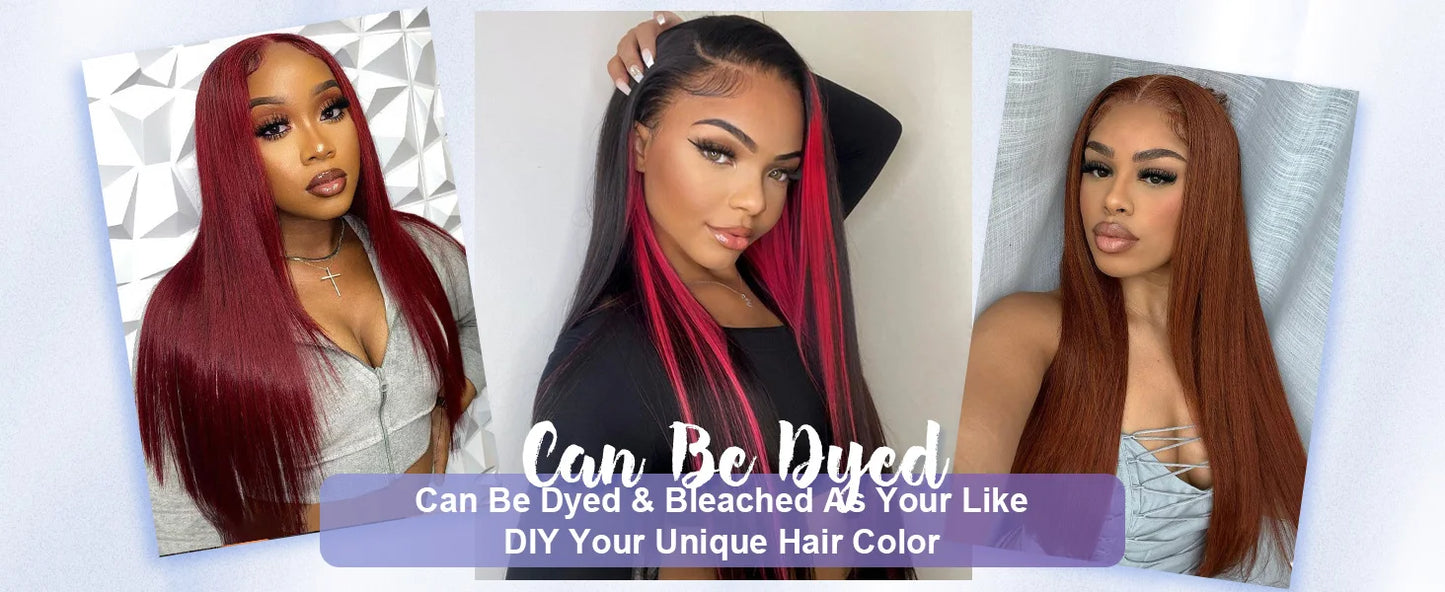 30 40 Inch 13x4 13x6 Straight HD Lace Frontal Wigs Brazilian Remy Lace Front Human Hair Wig Pre Plucked For Women 200 Density