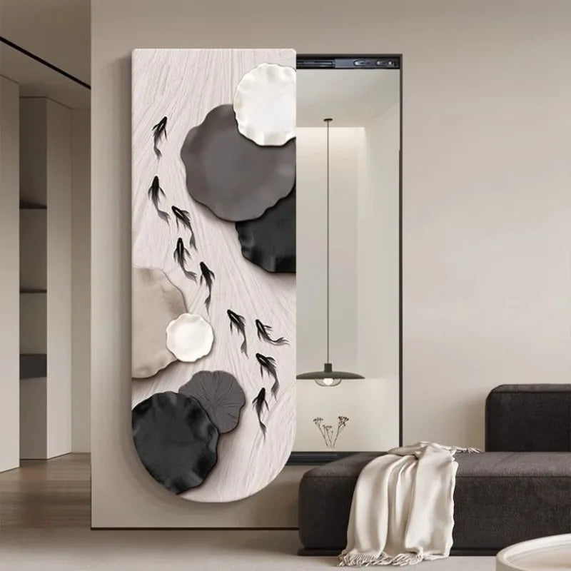 Bathroom Rectangle Mirror Organiser Creative Black Wall Mirror Bedroom Ornament Decorazioni Casa Home Furniture Accessories
