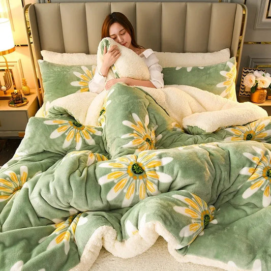 Winter Bedding Thick Quilt Blanket
