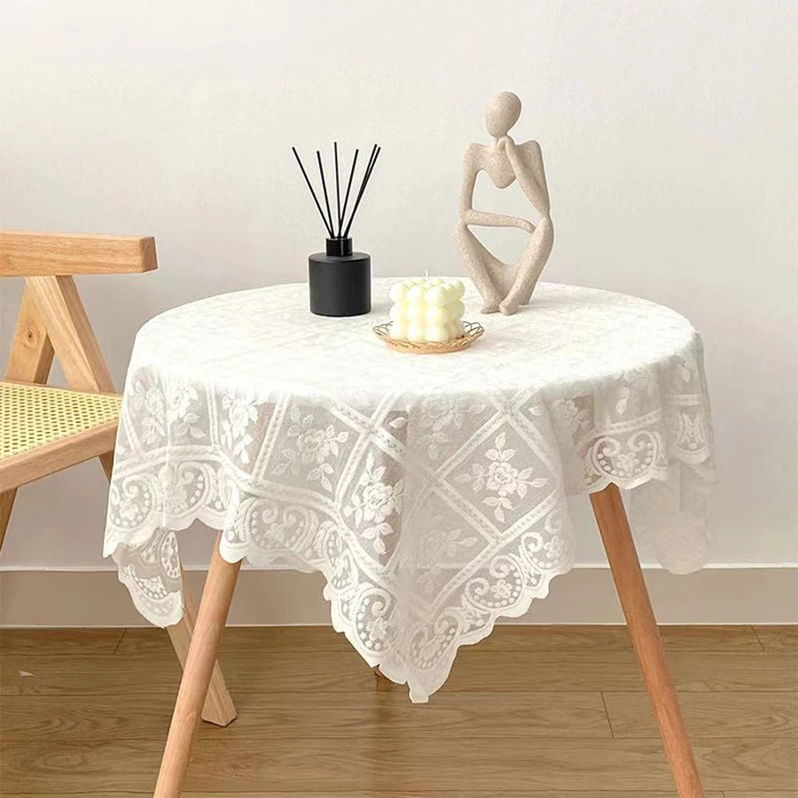 100% Polyester Embroidered Lace Table Cloth