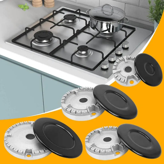 Gas Burner Flame Cap Cooker Hat Set Upgraded Oven Gas Hob Burner Stove Lid Fits Most Gas Stove Burners Replacement Kit