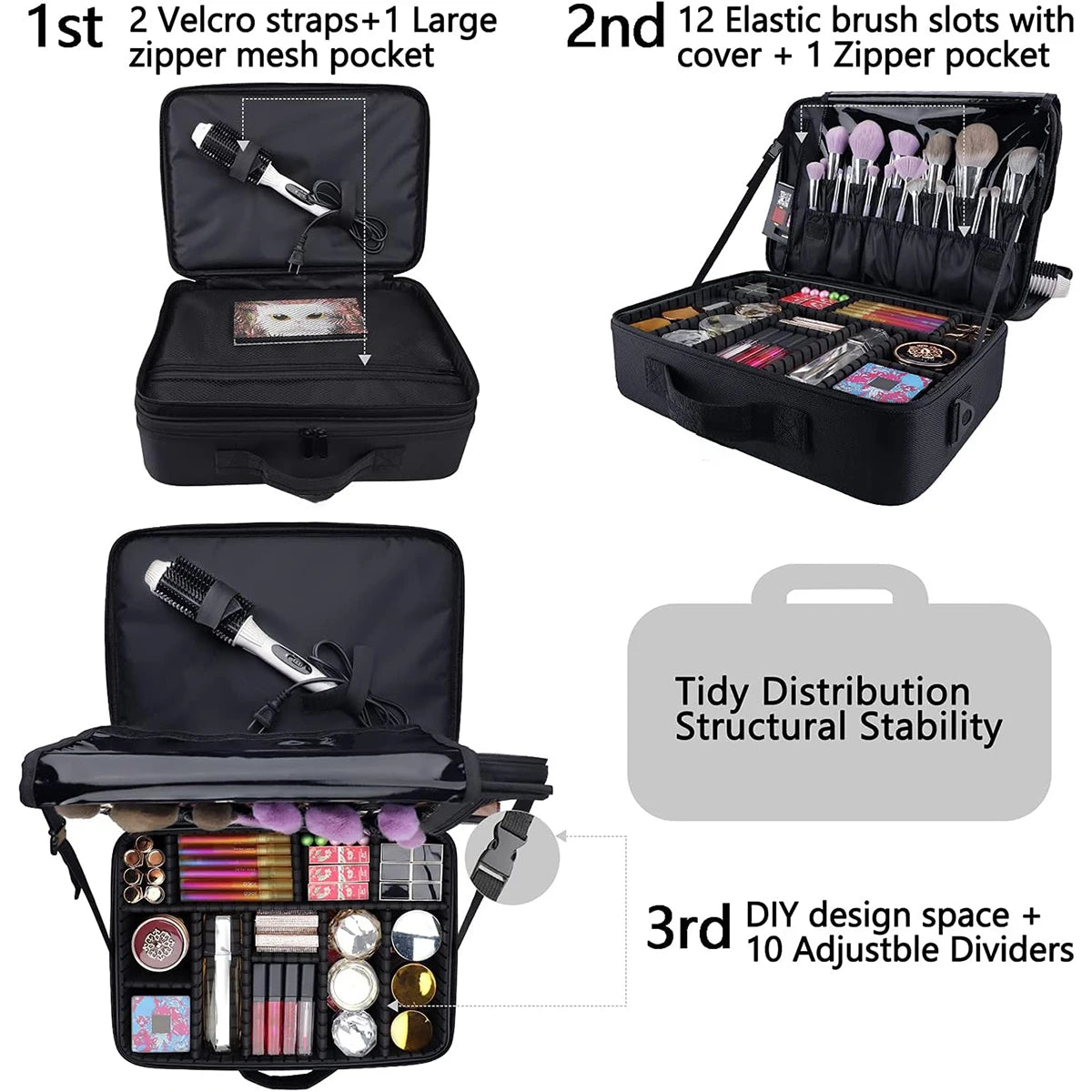 Large Capacity Travel Makeup Case