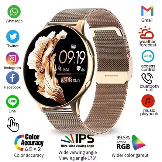 Smartwatch Women Watch 6 Health Monitoring Watch Waterproof Voice Assistant Bluetooth Call Smart Watch 2026 New Sports Watch