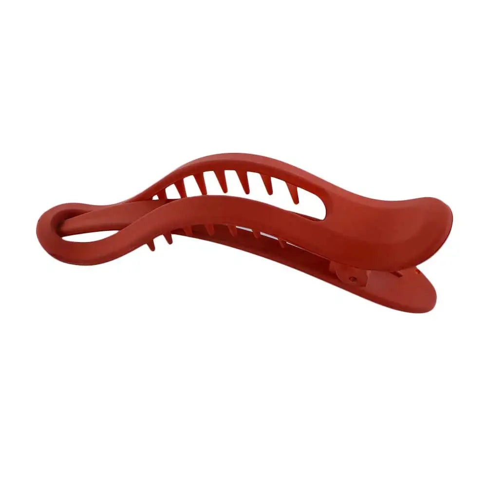 Large Matte Candy Color Hair Claw – Simple Plastic Duckbill Clip for Women and Girls