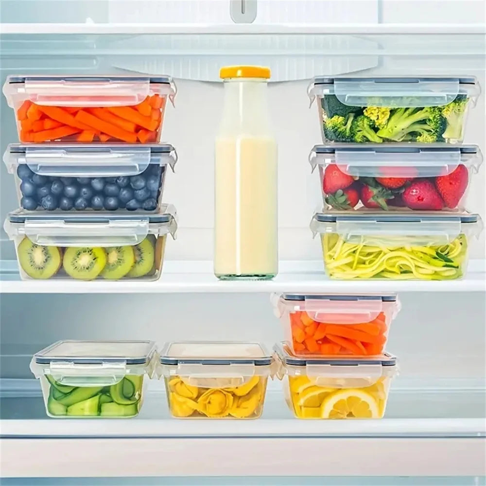 Kitchen Food Containers 12pcs-set, BPA FREE Lunch Box Sugar Cereals Storage Container