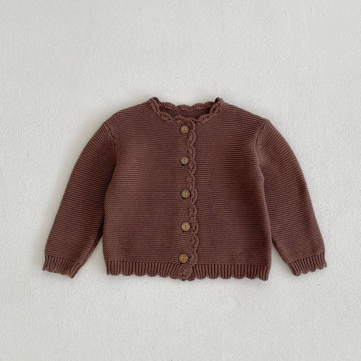 2025 Autumn New Baby Long Sleeve Sweater Coat Boys Girls O-neck Cardigan Jacket Infant Toddler Solid Versatile Knitted Clothes