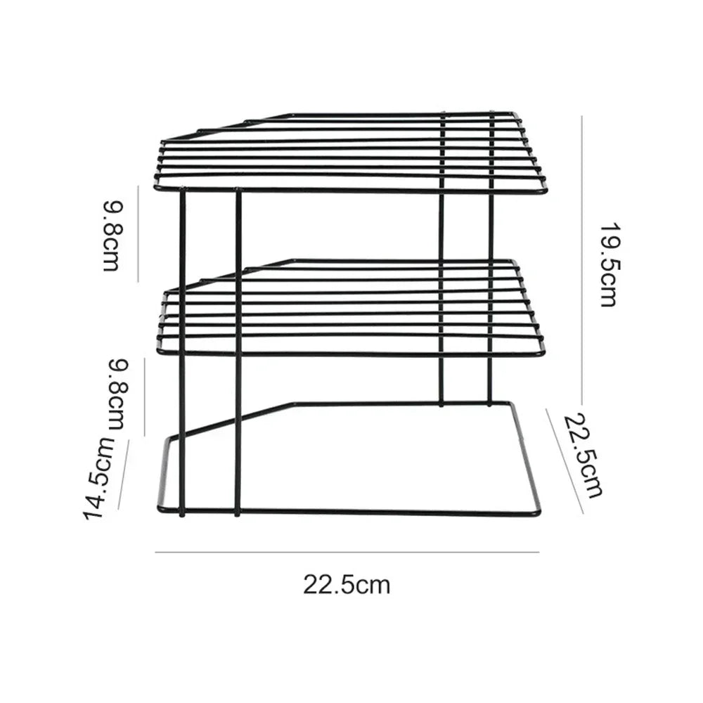 Kitchen Seasoning Corner Rack Pot Dish Food Sundries Organiser Rack Non Punching Portable Storage Table Kitchen Bathroom Holder