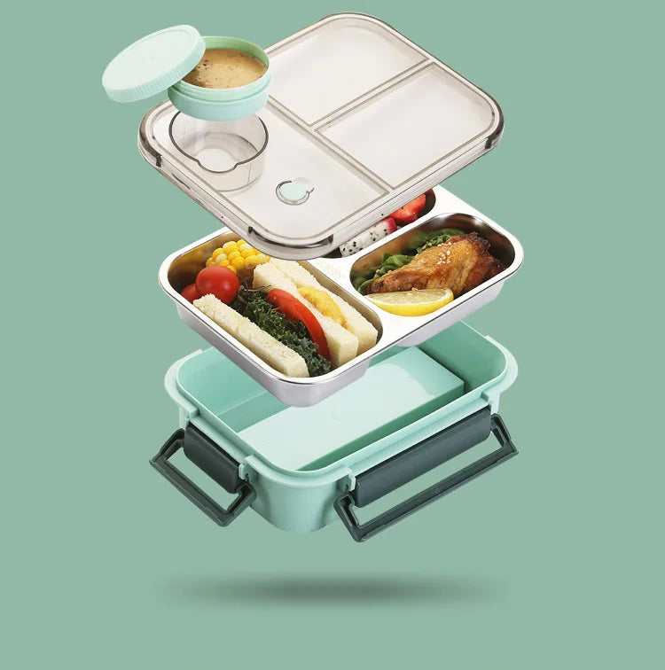 850ml Portable Lunch Boxes for Children Adults Thermo Soup Bento Box Stainless Steel Insulated Heating Food Storage Container
