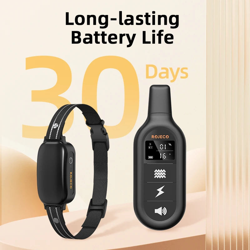 ROJECO Electric Dog Training Collar – Digital Rechargeable Remote with Bark Control, Waterproof, for Dogs