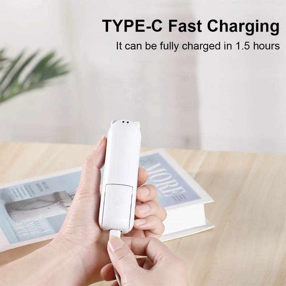 Portable Fan Mini Handheld Fan 2000mAh USB Rechargeable with Handy Power Bank Small Hand Held Foldable Pocket Fan for Travel