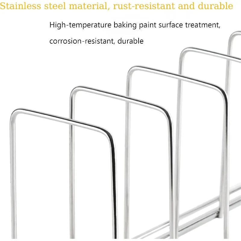 Stainless Steel Dish Storage Rack Desktop Drain Rack Household Bowl Rack Plate Rack Save Space Kitchen Dish Organiser