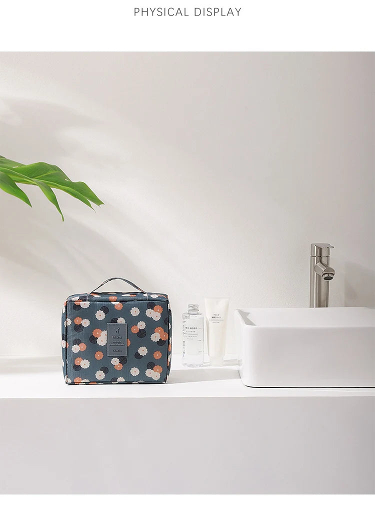 Women's Portable Waterproof Toiletries Organiser Cosmetic Bag