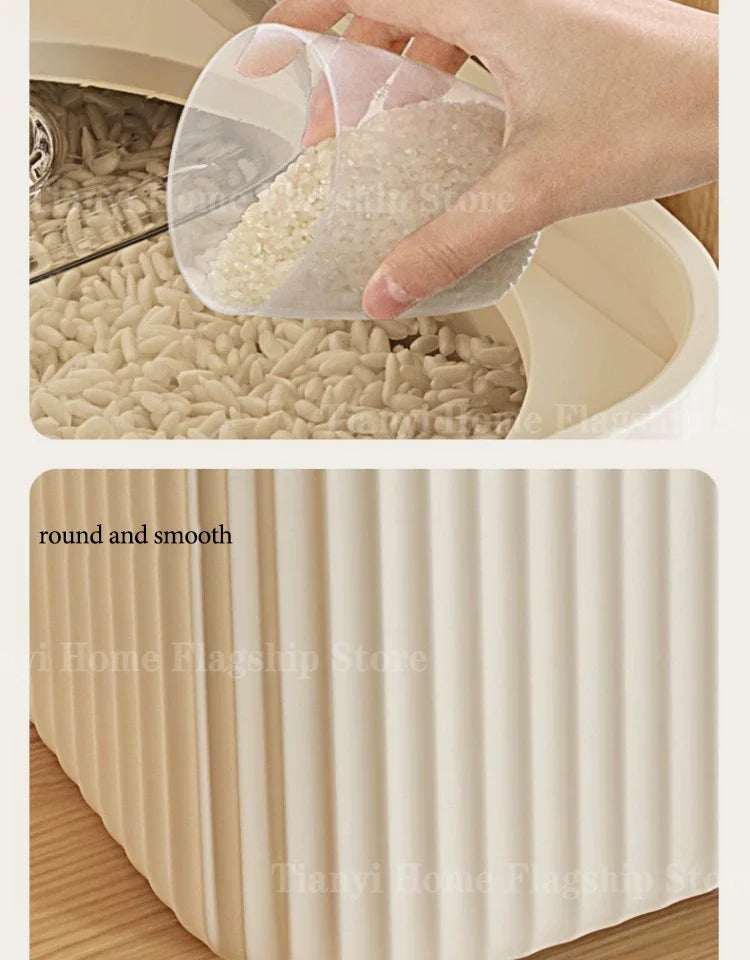 5/10/15KG Rice Storage Box Home with Lid Insect Proof Moisture Proof Rice Box Sealed Jar Kitchen Container Storing Dry Grain
