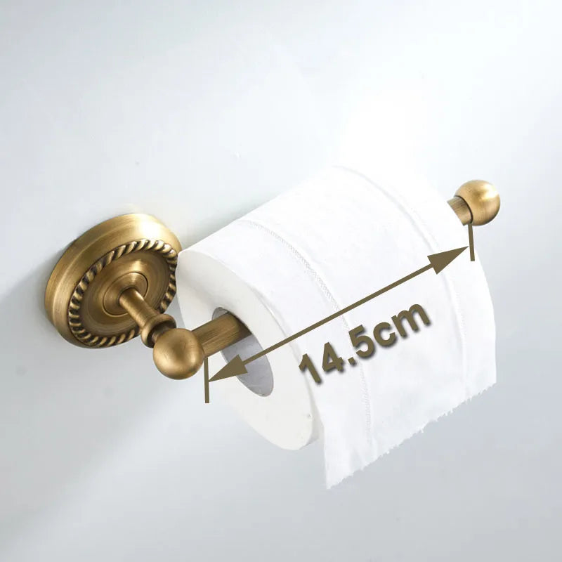 Solid Brass Bathroom Accessories Set,Robe hook,Paper Holder,Towel Bar,Soap Basket,Bathroom Fitting Sets