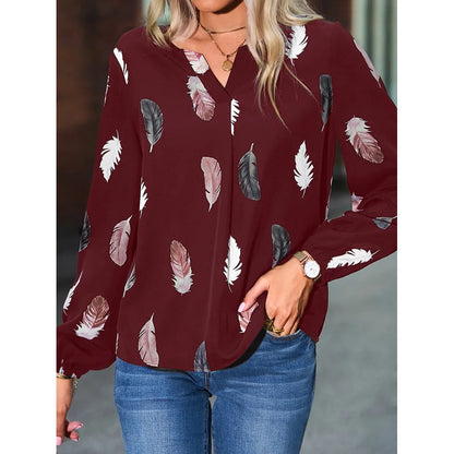Feather Pattern Blouse