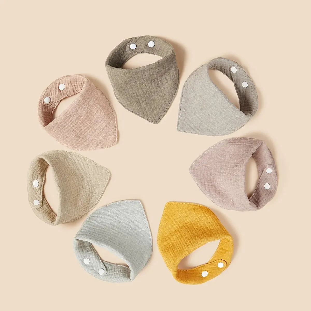 7pcs Baby's Saliva Feeding Bib Set