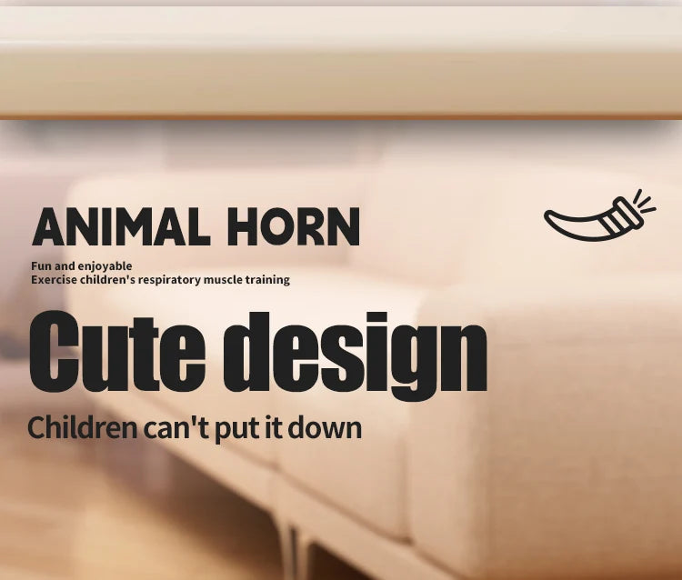 Kids Animal Horn Blowing Toy – Interactive Sound Learning and Oral Muscle Trainer with Easy-Clean Design