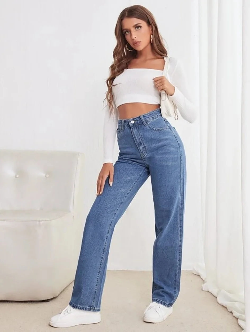 Women's Loose Straight Jeans