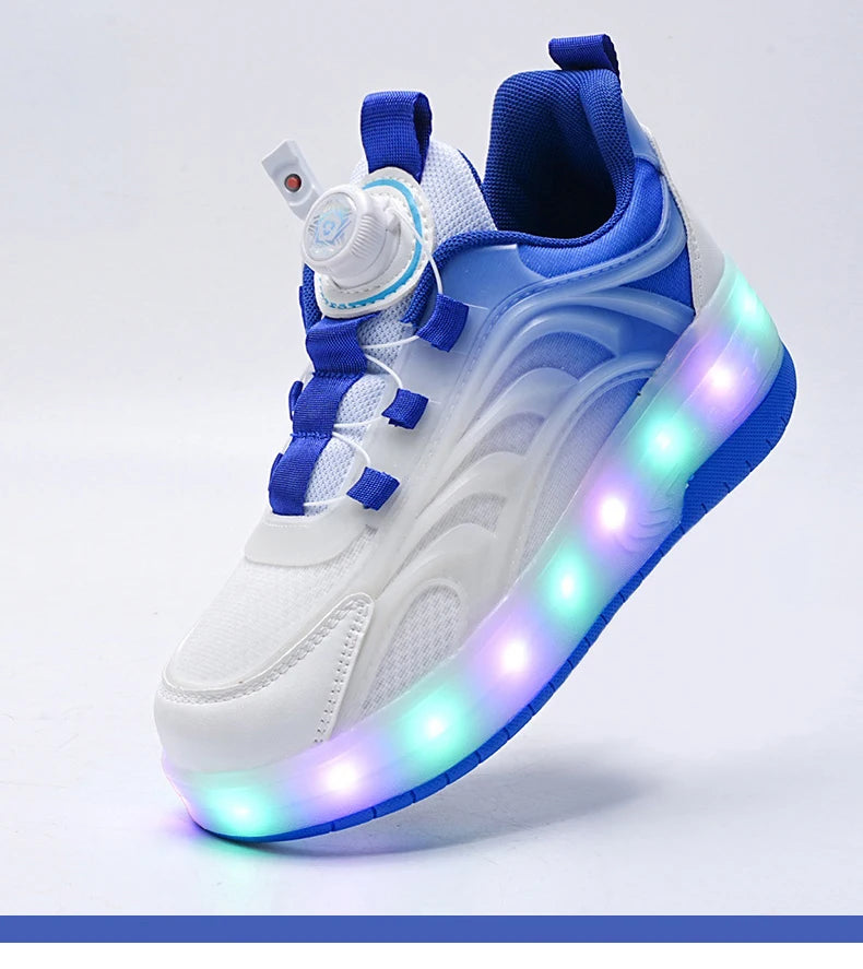 Two Wheels Children's Led Light Roller Skate Shoes