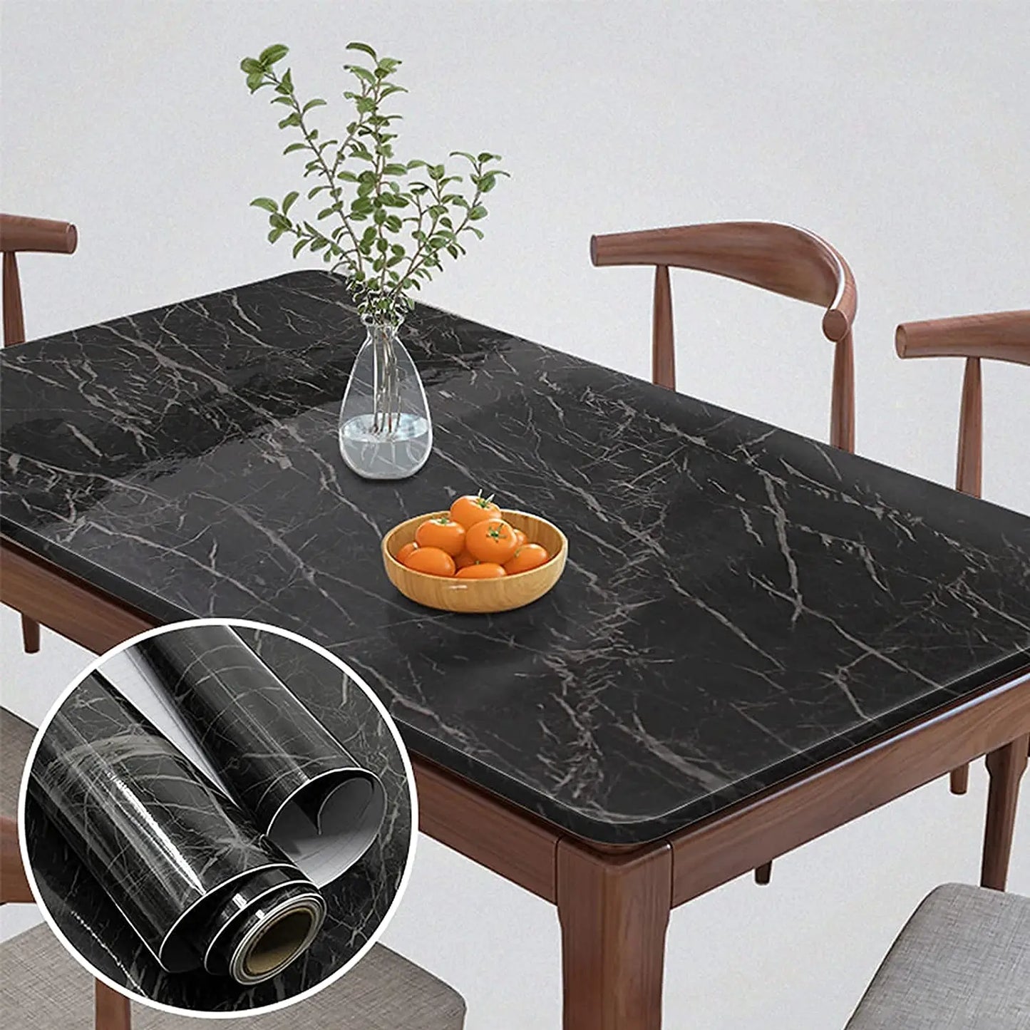 PVC Thickened Waterproof And Oil-proof Marble Wallpaper Self-adhesive Sticker Bathroom Cabinet Cooktop Desktop Decorative Film