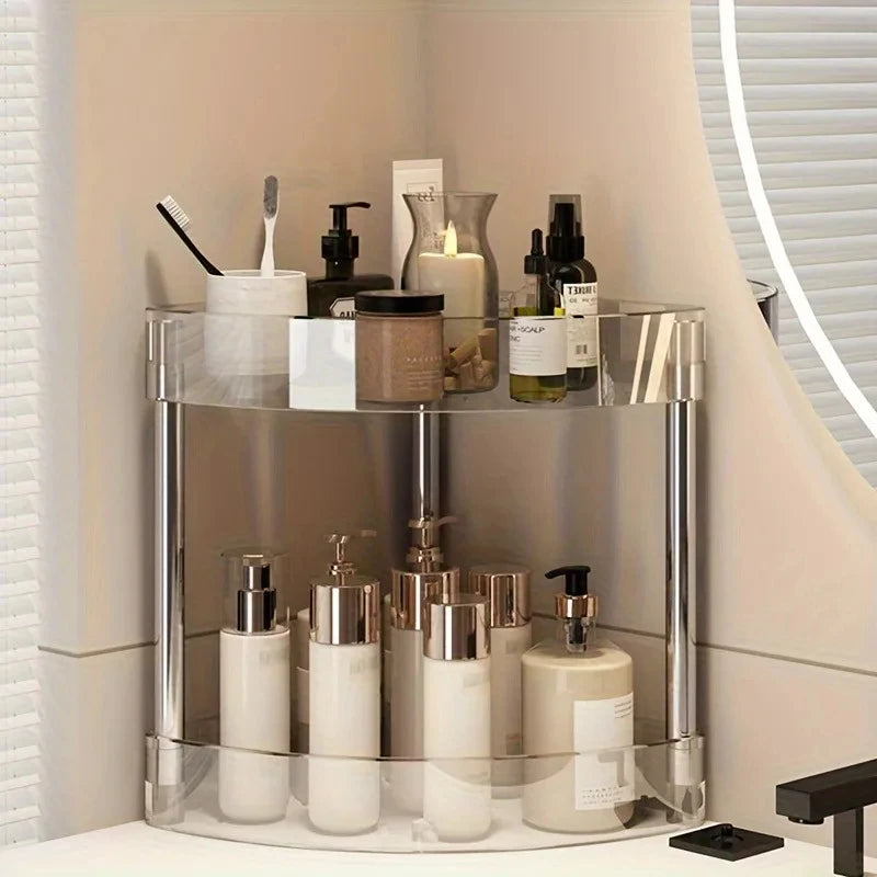 Shelf Trolley Bathroom Organiser Shelves Kitchen Home Large Capacity Storage Rack Acryl Cart Corner Cosmetic Organiser Supplies