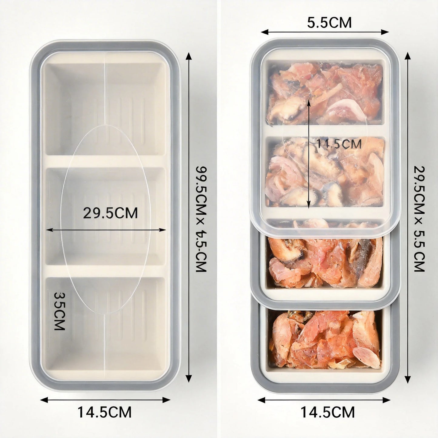 2/3/4 Cavity Silicone Ice Cream Mold with Lid Giant Large Freezer Tray BPA Free Food Storage Container Popsicle Maker Tool DIY