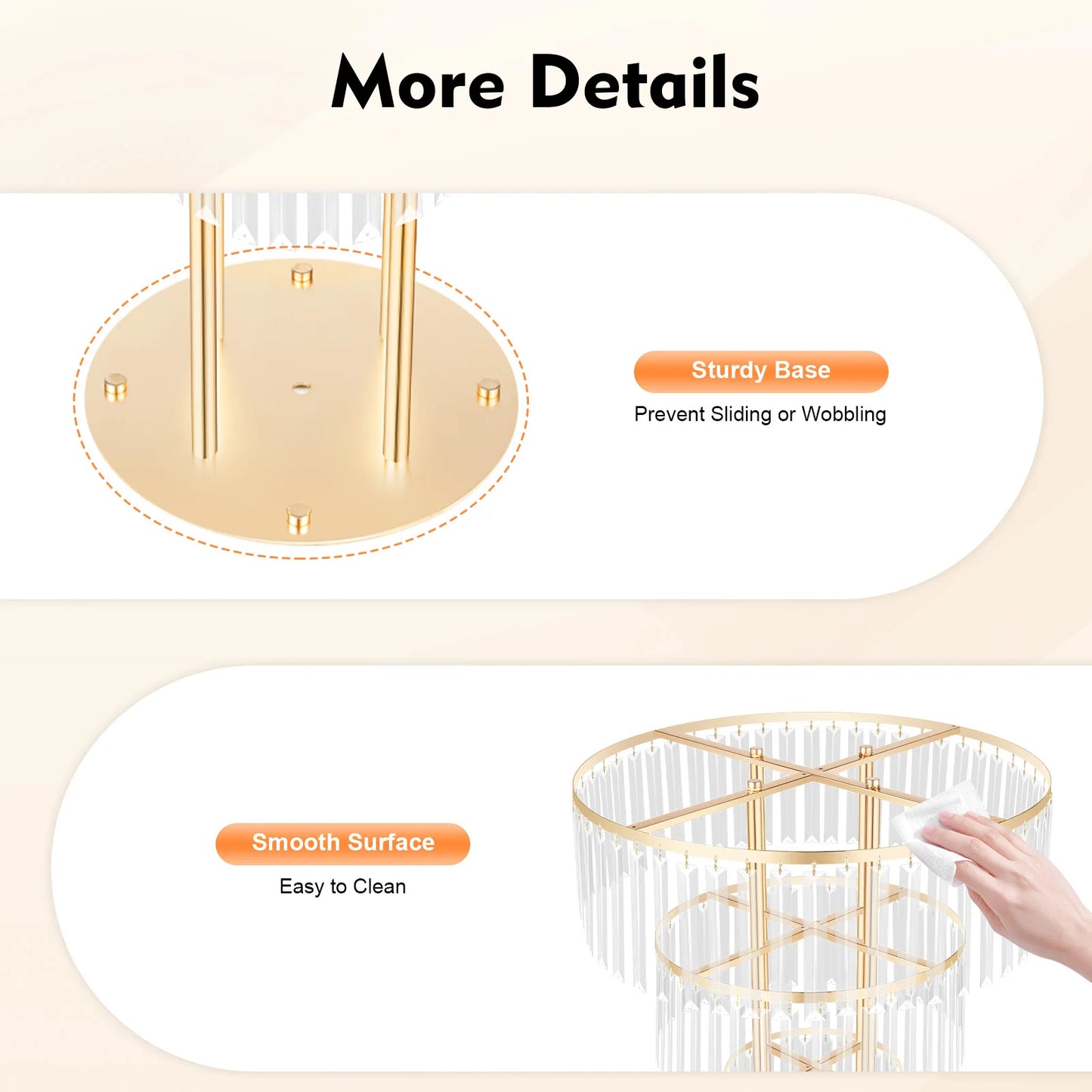 Wedding Gold Crystal Flower Stand, Round Pedestal Stand, Crystal Flower Stand